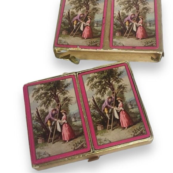 Congress Boxed Bridge Set Vintage Bridge Score Pad Book Bicycle Card Tray Bundle - Picture 15 of 16